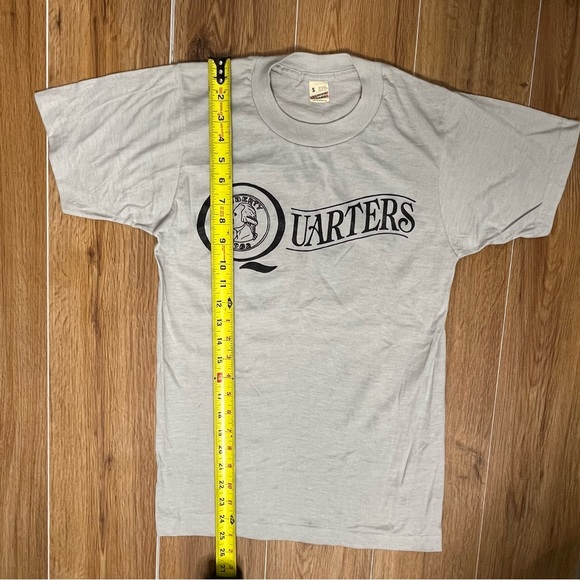 Quarters Vintage Money Shirt Small Gray Washington Screen Stars Tag - Picture 4 of 5